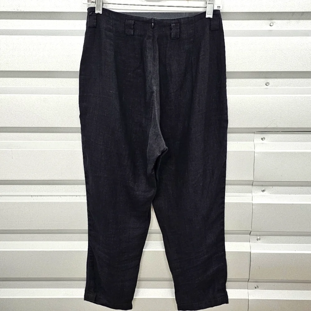 Reformation High-Rise Linen Blend Cropped Capri Coulatte Pants